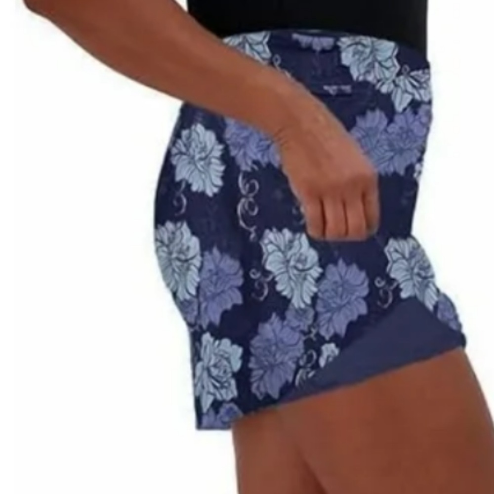 Tranquility navy floral skort golf/tennis/shopping S NWT - Picture 3 of 10